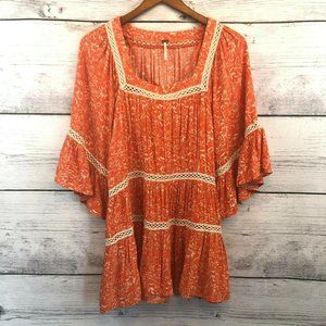 Free People Talk About It Tunic Mini Dress XS Boho